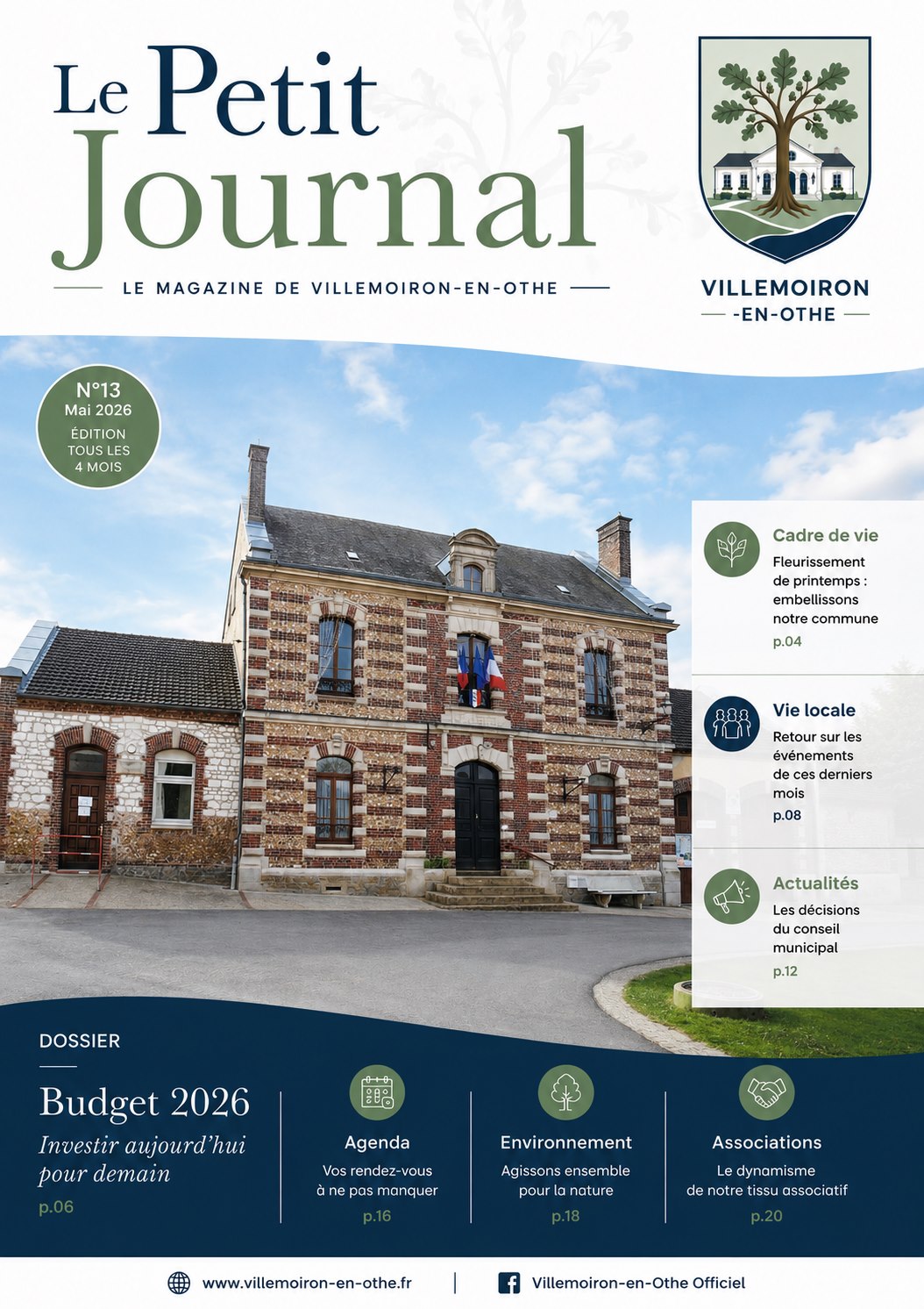 Couverture du Petit Journal, le magazine municipal de Villemoiron-en-Othe